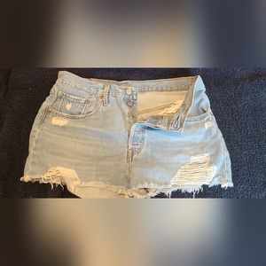 Levi's 501 High Waist Denim Shorts